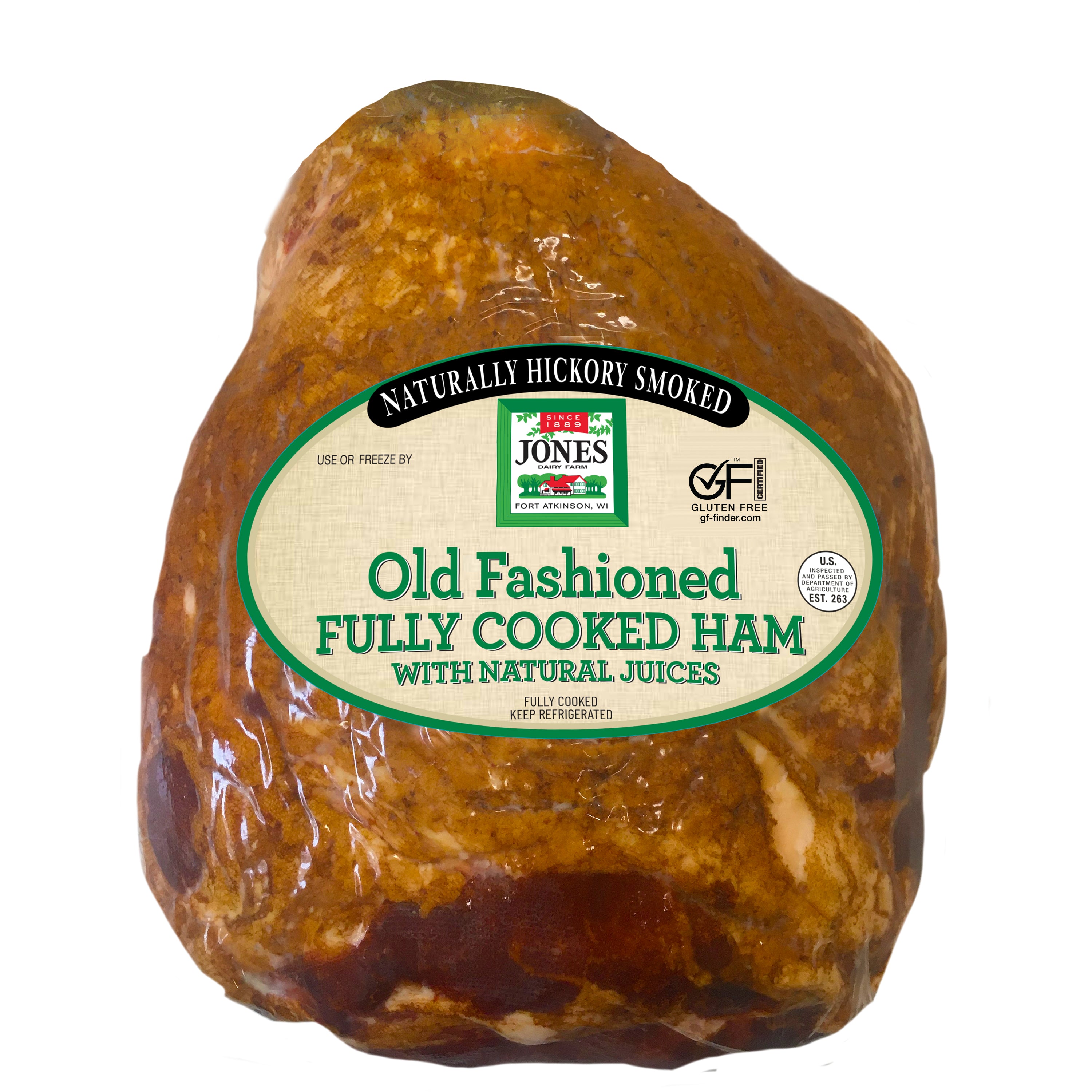 Jones Dairy Farm Fully Cooked Old Fashioned Whole Ham, Bone-in, 14-18 lbs