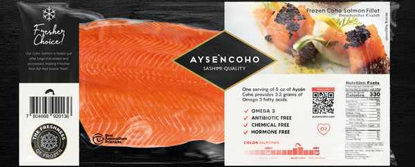 Coho Salmon Filets, 2 - 3 lb per filet, 4 filets per order (approx. 10 lbs)